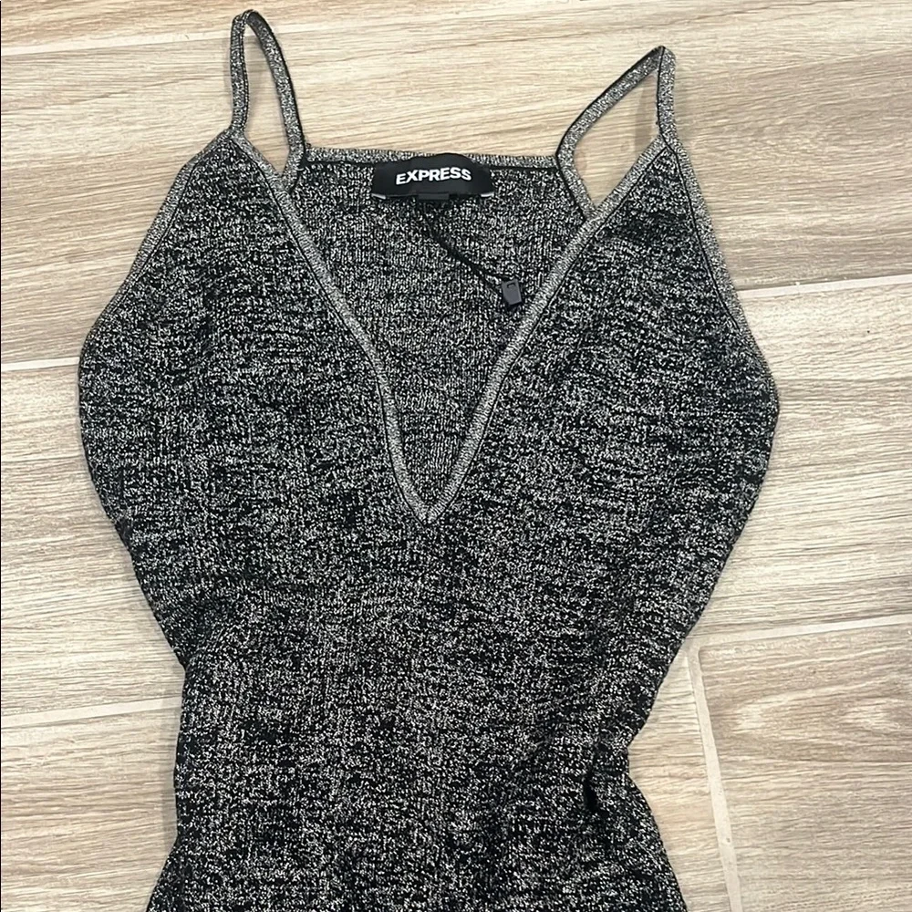 Express Black and Gold Sweater Body suit - Picture 4 of 4